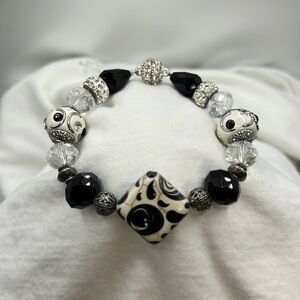 Handmade Bead Bracelet Magnetic Clasp - 7”